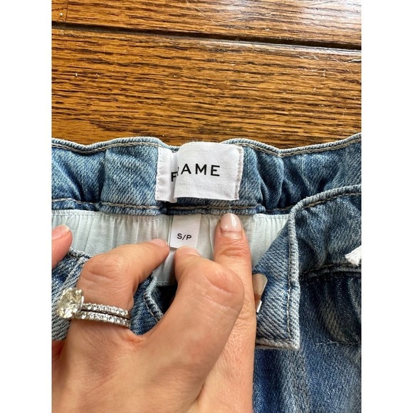 Frame Elastic Waist Denim Shorts Small NWT - Picture 6 of 11